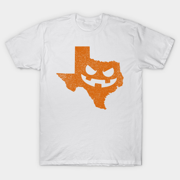 Texas Home State Pumpkin Halloween T-Shirt-TOZ